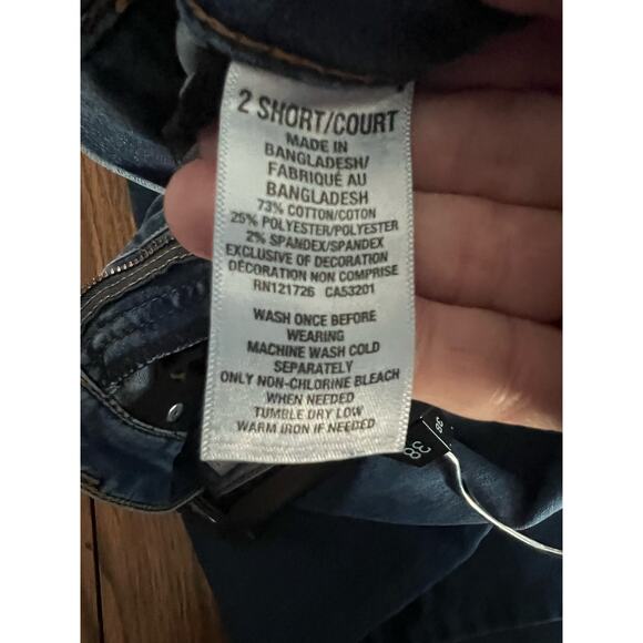 Aeropostale Jeans Women’s 2 Short High Waisted Jeggings Ankle Crop Dark Wash - Picture 6 of 7